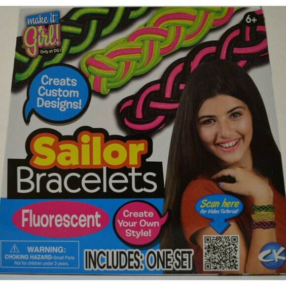 Make It Girl Sailor Bracelet Maker Fluorescent NISB Crafts For Kids Makes 1 Set - Picture 1 of 4